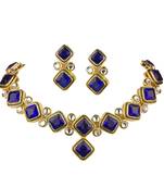 Piah Fashion Alloy Necklace Set  jewellery For Women(Gold)