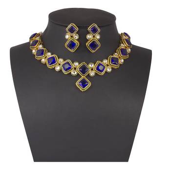 Piah Fashion Alloy Necklace Set  jewellery For Women(Gold) 2
