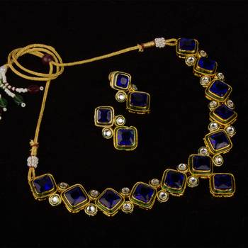 Piah Fashion Alloy Necklace Set  jewellery For Women(Gold) 3