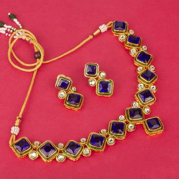 Piah Fashion Alloy Necklace Set  jewellery For Women(Gold) 4