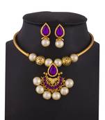 Piah Fashion Alloy  Necklace Set jewellery For Women(Gold)