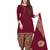 Maroon printed cotton salwar