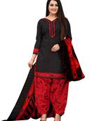 Black printed cotton salwar
