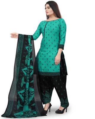 Green printed cotton salwar 3