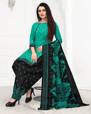 Green printed cotton salwar 4