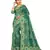 green artsilk floralprint  sarees