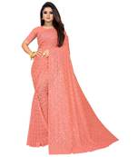 pink georgette sequinswork  sarees