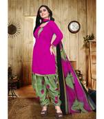 pink unstitched synthetic dress material