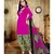 pink unstitched synthetic dress material