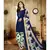 blue unstitched synthetic dress material