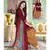 red unstitched synthetic dress material