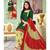 green unstitched synthetic dress material