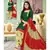 green unstitched synthetic dress material