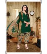 green synthetic dress-materials