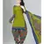 green unstitched printed cotton dress material