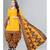 yellow unstitched cotton printed dress material