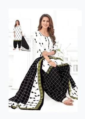 white synthetic dress-materials 1