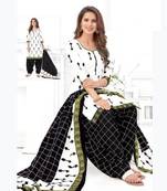 white synthetic dress-materials