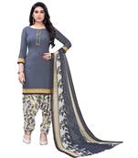 grey synthetic dress-materials