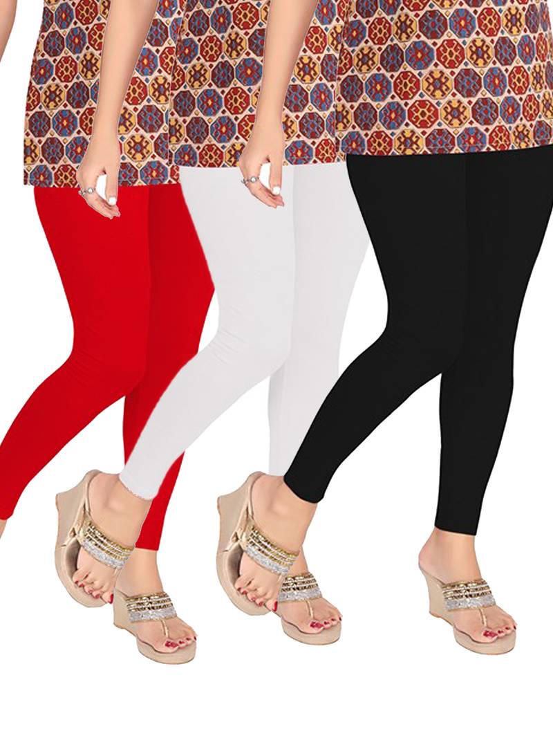 Multicolor plain silk leggings