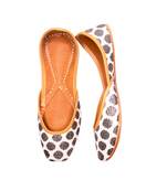 Peppithreads Ethnic Genuine Leather Flats for Ladies Design No F
