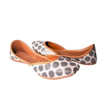Peppithreads Ethnic Genuine Leather Flats for Ladies Design No F 2