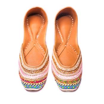 Peppithreads Ethnic Genuine Leather Embroidered Flats for Ladies 1