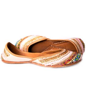 Peppithreads Ethnic Genuine Leather Embroidered Flats for Ladies 3