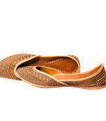 Peppithreads Ethnic Genuine Leather Embroidered Flats for Ladies