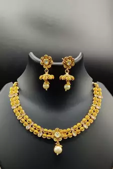 Gold Plated Designer Necklace Set