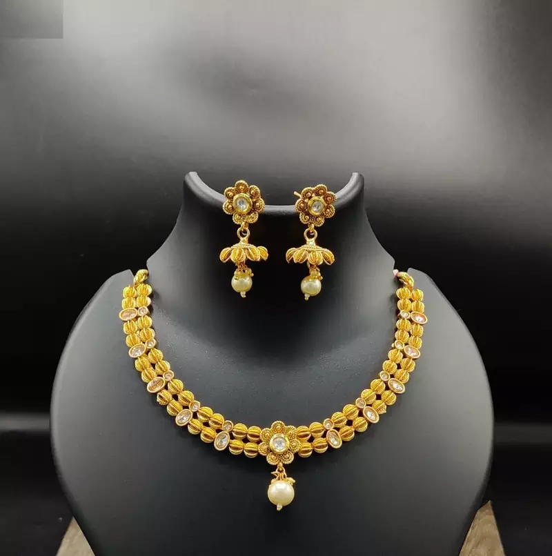 Gold Plated Designer Necklace Set