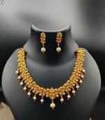 Gold Plated Designer Flower Necklace Set