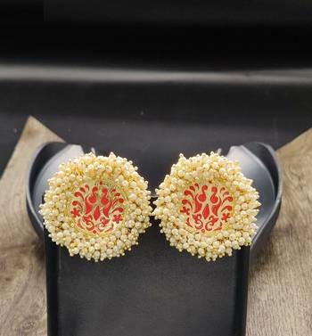 Gold Plated Polki Studs 1