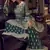 Teal Blue Net Embroidery Sharara Style Suit