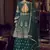 Teal Blue Net Embroidery Sharara Style Suit