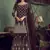 Wine Net Embroidery Sharara Style Suit
