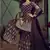 Wine Net Embroidery Sharara Style Suit