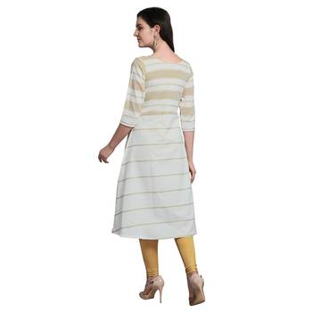 Off-white woven cotton kurtas-and-kurtis 4
