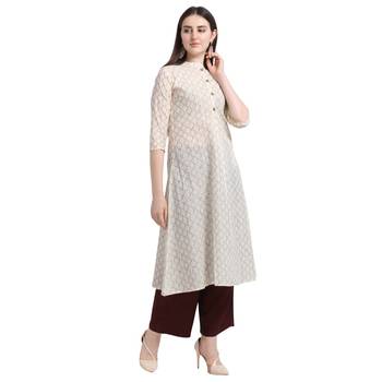 Cream embroidered cotton kurtas-and-kurtis 2