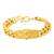 Yellow Gold Plated Link Bracelet For Men In Lion Design