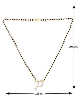 Alphabet Collection P Initial Mangalsutra 4