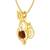 Gold Plated 'OM' Pendant Chain with Rudraksha Bead