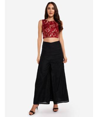 Desi Weavess foil printed maroon sleeveless contemporary   saree blouse 1