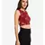 Desi Weavess foil printed maroon sleeveless contemporary   saree blouse