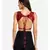 Desi Weavess foil printed maroon sleeveless contemporary   saree blouse
