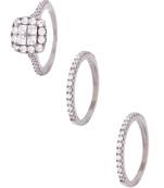 Black Rhodium Plated Three Piece Ring