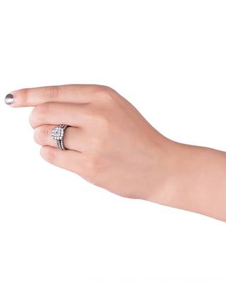 Black Rhodium Plated Three Piece Ring 3