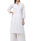 MRC Women Cotton Embroidered Kurti With Palazzo Set