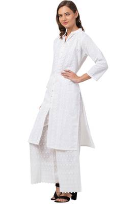 MRC Women Cotton Embroidered Kurti With Palazzo Set 4