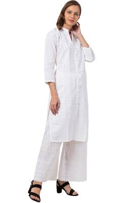 MRC Women Cotton Embroidered Kurti With Palazzo Set 5